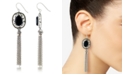 Macy's Marcasitre Faceted Onyx Tassel Wire Earrings in Sterling Silver